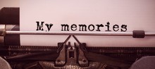 Composite Image Of The Word My Memories Against White Background