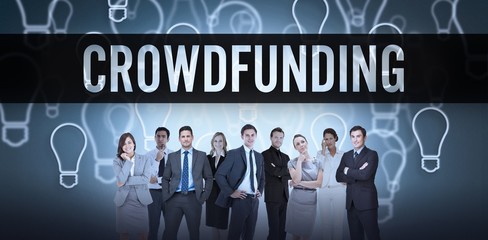 Wall Mural - Composite image of the word crowdfunding against white backgroun