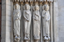 Notre Dame Facade Statue Detail