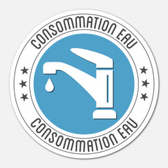 Poster - Logo consommation eau.