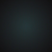 Techno Pattern, Black Metal Grid With Turquoise Color Light. Vector Background Illustration.