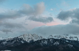 Fototapeta Góry - Winter Tatra mountains, Giewont peak in the evening