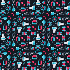 Wall Mural - science seamless pattern