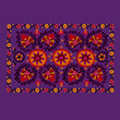 Uzbek traditional embrodery vector illustration. susane pattern