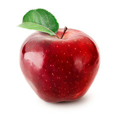 Wall Mural - Red apple isolated on white