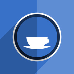 Poster - blue flat design espresso modern web icon