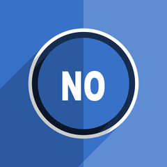 Poster - blue flat design no modern web icon