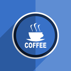 Poster - blue flat design espresso modern web icon