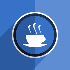 Poster - blue flat design espresso modern web icon