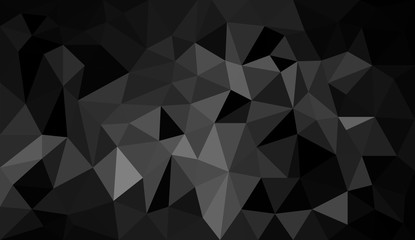 Wall Mural - Black and White abstract polygon background