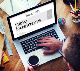 Wall Mural - new business entrepreneurship startup planning concept