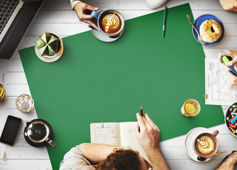 Wall Mural - web design team working planning website concept