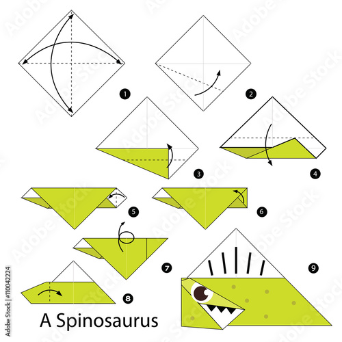 Step By Step Instructions How To Make Origami A Dinosaur