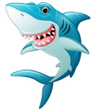 Fototapeta Pokój dzieciecy - Smiling shark cartoon