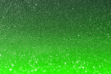 Green Glitter Bokeh Texture Abstract Background             