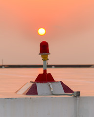 Red obstruction light on Rooftop(OB light).