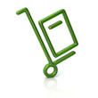 © valdis torms - 3d illustration of green hand truck icon