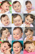 © zdravinjo - Collage of twelve photos of a smiling baby girl