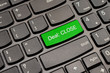 Green close deal keyboard button illustration