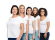 © Syda Productions - group of happy different women in white t-shirts