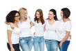 © Syda Productions - group of happy different women in white t-shirts