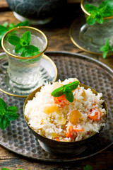 Canvas Print -  vegetarian pilaf with pumpkin