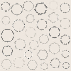 Wall Mural - set of elegant monogram design. vector illustration.