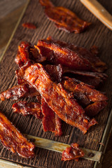 Wall Mural - Homemade Dried Barbecue Bacon Jerky