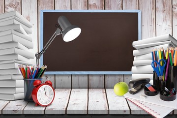 Wall Mural - Composite image of school supplies