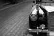 © jakkapan - Headlight lamp classic car - black and white color effect style