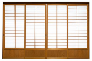 Wall Mural - Shoji , Traditional Japanese door,window or room divider consisting .