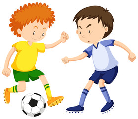 Sticker - Boys playing soccer together