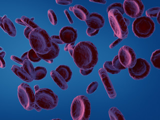 Wall Mural - Blood cells.3D illustration.