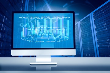 Wall Mural - composite image of computer screen