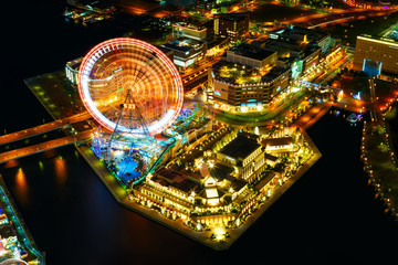 Canvas Print - Minato Mirai area in Yokohama, Japan