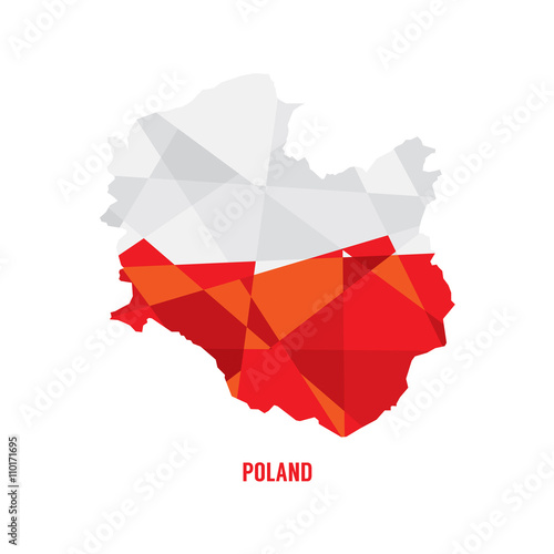 Fototapeta na szkło Mapa polski ilustracji wektorowych.