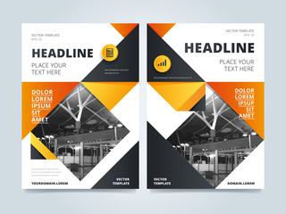 Wall Mural - Brochure design template, business layout, vector illustration. Cover and back side for flyer or magazine.