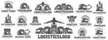 Set Of Truck Logo, Cargo Logo, Delivery Cargo Trucks, Logistic Logo Pack