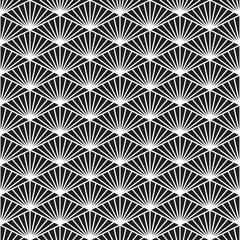 Wall Mural - Vector seamless texture. Modern abstract background. Monochrome pattern with diamonds.