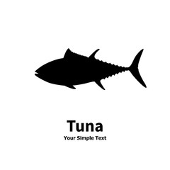 Wall Mural - Vector illustration of a silhouette of a tuna