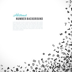 abstract math number background. vector illustration