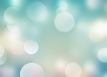 Abstract Green Blue Blurred Bokeh Background.