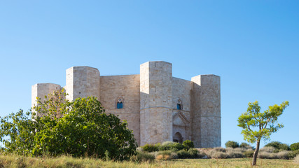 Castel del Monte in Puglia Italy - Octagonal ancient medieval architecture in Italian travel