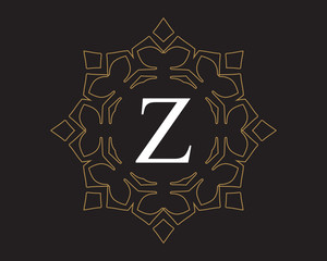 Sticker - Z Monogram Vintage Classic Letter Logo for Luxury  Business