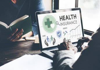 Wall Mural - health insurance assurnace medical risk safety concept
