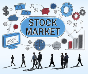 Sticker - Stock Market Forex Finance Shareholder Exchange Concept