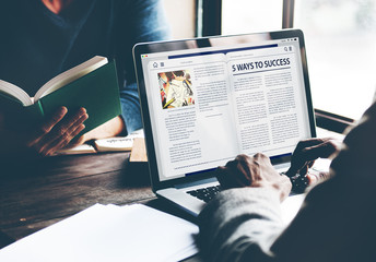 Wall Mural - website homepage online internet article concept