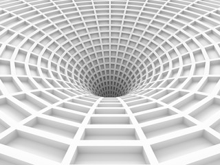 Wall Mural - Abstract White Tunnel 3d Background