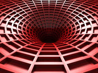 Wall Mural - red tunnel abstract architecture background