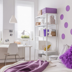 Sticker - Purple and white room design